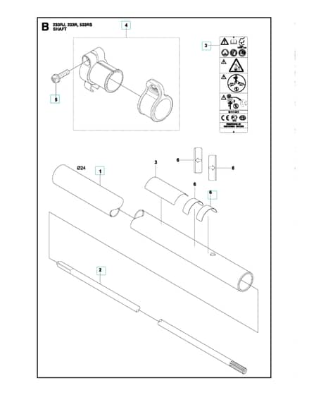 Husqvarna 533RS - Shaft