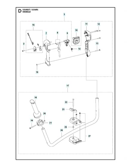 Husqvarna 535irxt/irx - Handle