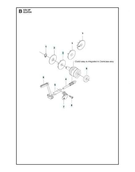 Husqvarna 535IXP - Clutch