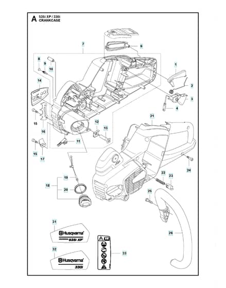 Husqvarna 535IXP - Crankcase