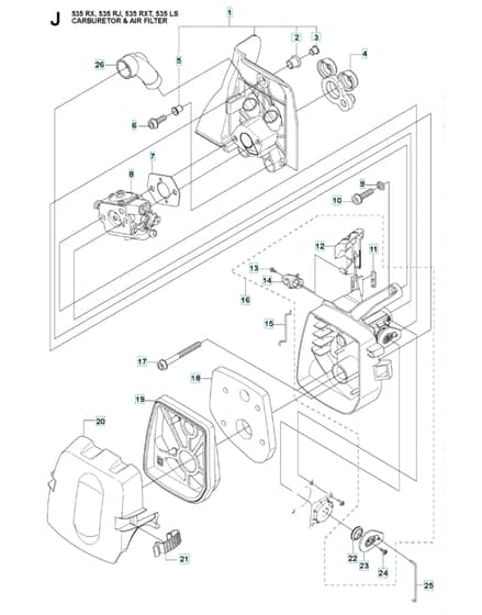 Husqvarna 535RJ - Carburetor & Air Filter