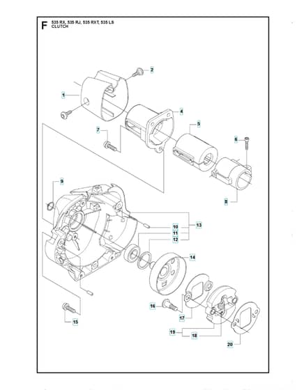 Husqvarna 535RJ - Clutch