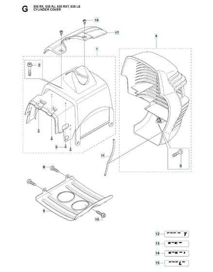 Husqvarna 535RJ - Cylinder Cover