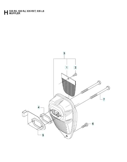 Husqvarna 535RJ - Muffler