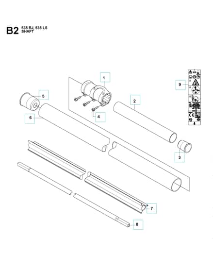 Husqvarna 535RJ - Shaft