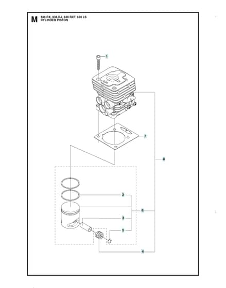 Husqvarna 535RXT - Cylinder Piston