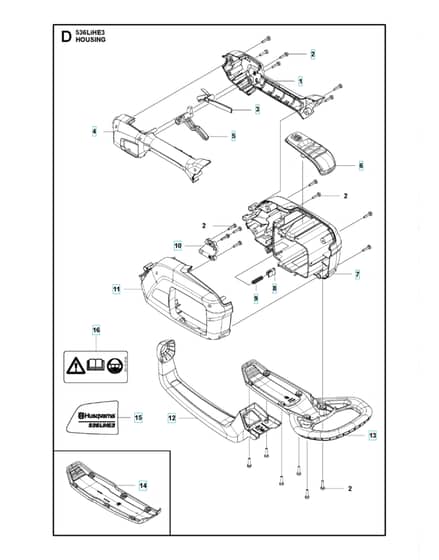 Husqvarna 536LIHE3 - Housing