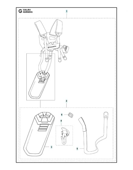 Husqvarna 536LiRX - Harness