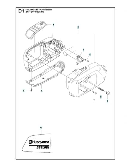 Husqvarna 536LiRX - Housing 2