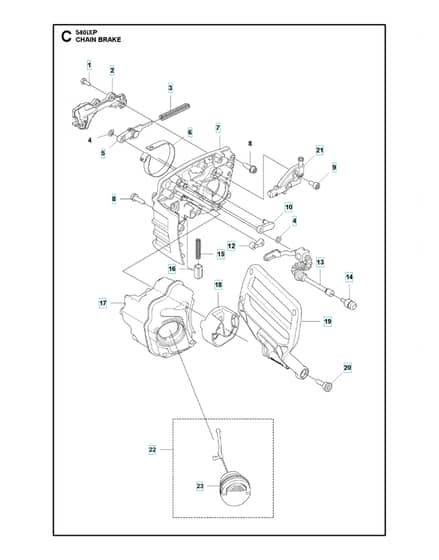 Husqvarna 540IXP - Chain Brake
