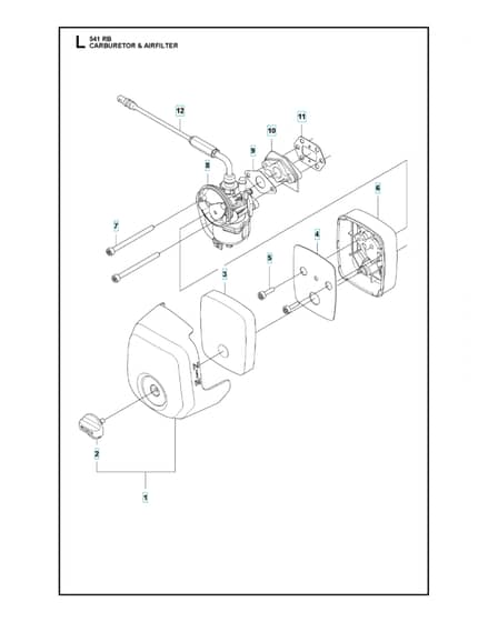 Husqvarna 541RB - Carburetor & Air Filter