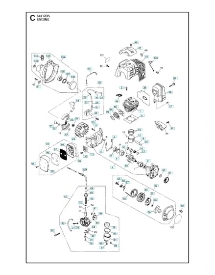 Husqvarna 542RBS - 2011-Current - Engine