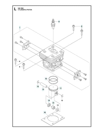 Husqvarna 543RBK - 2018-Current - Cylinder