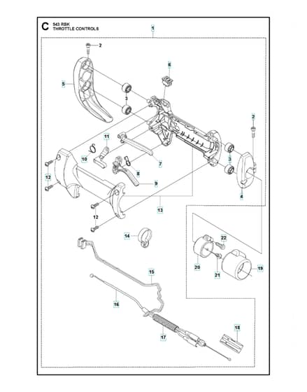 Husqvarna 543RBK - 2018-Current - Throttle Controls
