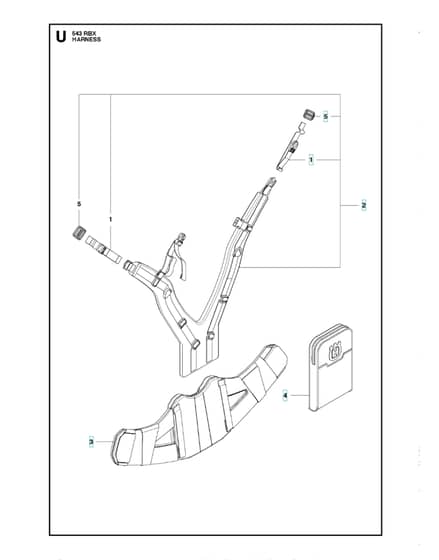 Husqvarna 543RBX - 2018-Current - Harness 2