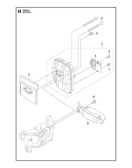 Husqvarna 543RBX - 2018-Current - Muffler