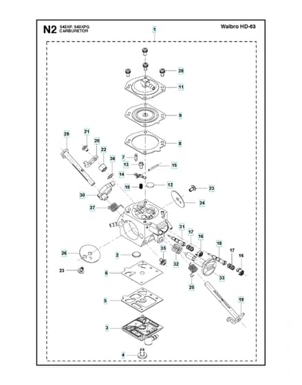 Husqvarna 543XP - Carburetor Details