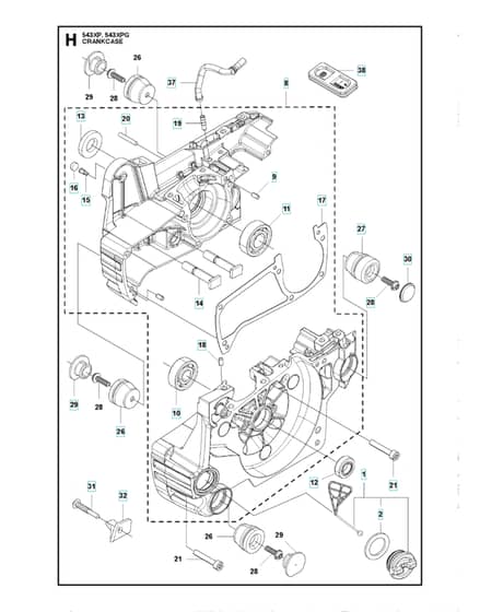 Husqvarna 543XP - Crankcase