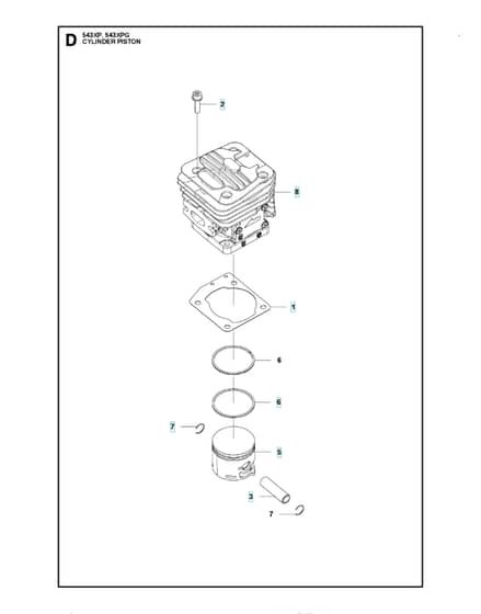 Husqvarna 543XP - Cylinder Piston