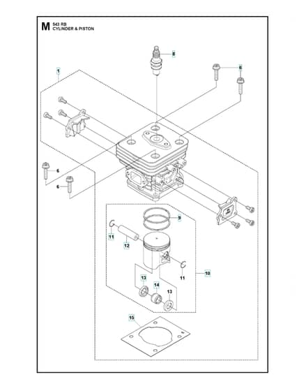 Husqvarna 543RB - Cylinder Piston