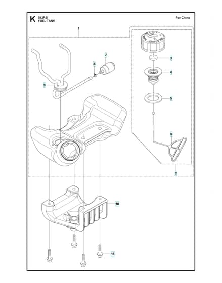 Husqvarna 543RB - Fuel Tank
