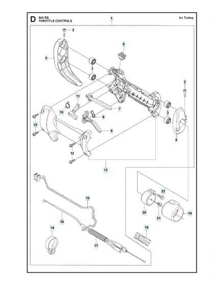 Husqvarna 543RB - Throttle Controls 2