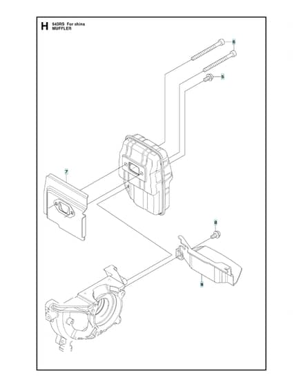 Husqvarna 543RS - Muffler 2