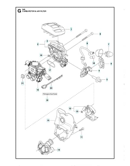Husqvarna 545 - Carburetor & Air Filter