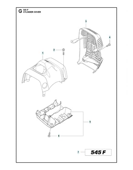 Husqvarna 545F - Cylinder Cover