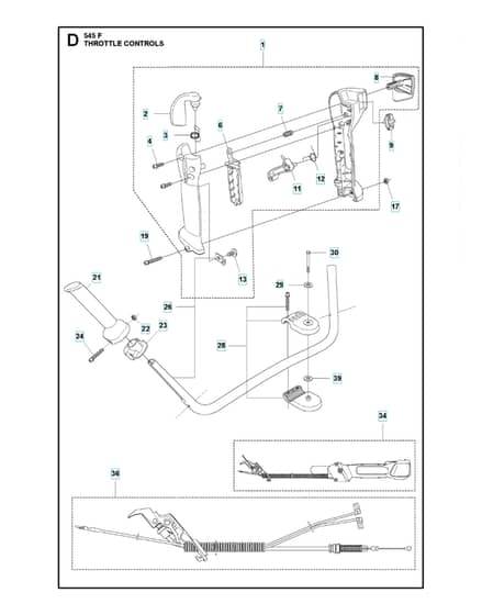 Husqvarna 545F - Throttle Controls