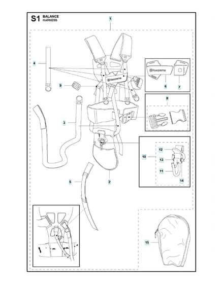 Husqvarna 545FR - Harness