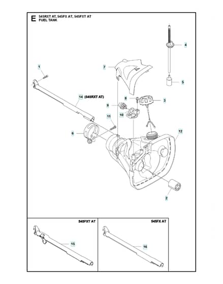 Husqvarna 545FXAutoTune - Fuel Tank