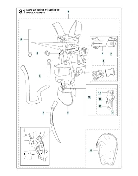 Husqvarna 545FXAutoTune - Harness