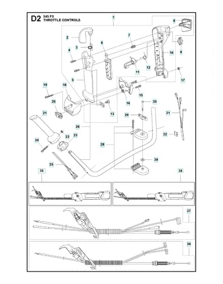 Husqvarna 545FX - Throttle Controls