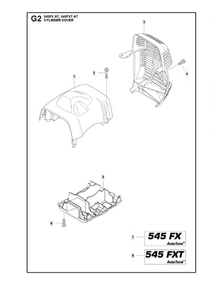 Husqvarna 545FXTAT - Cylinder Cover