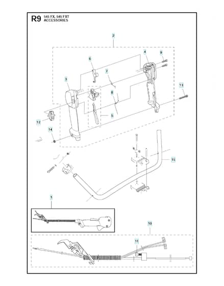 Husqvarna 545FXT - Throttle Controls, Canada