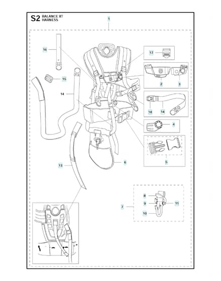 Husqvarna 545RXT - Harness 2