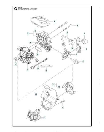 Husqvarna 550XP - Carburetor & Air Filter