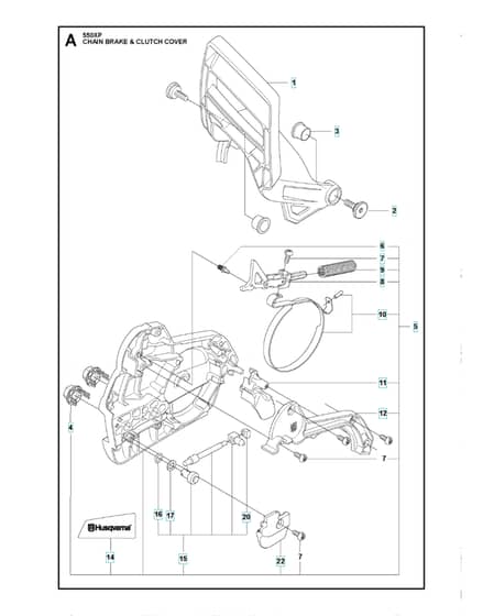 Husqvarna 550XP - Chain Brake & Clutch Cover