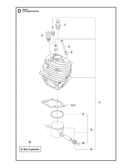 Husqvarna 550XP - Cylinder Piston