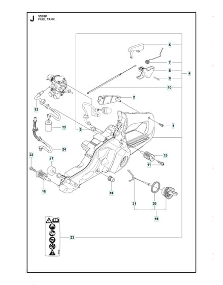 Husqvarna 550XP - Fuel Tank