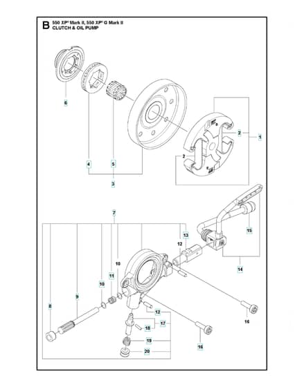 Husqvarna 550XP Mark II - Clutch