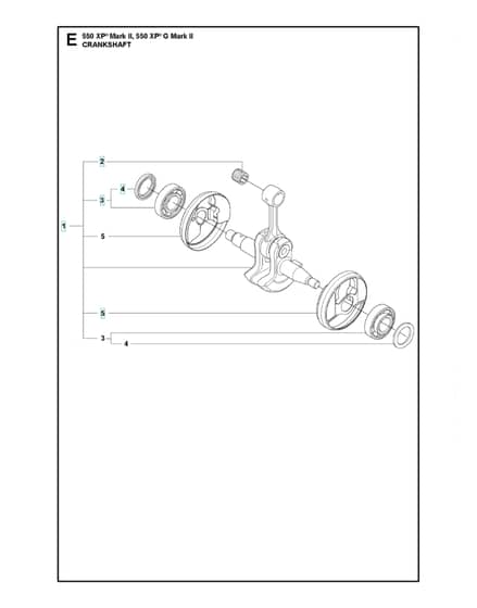 Husqvarna 550XP Mark II - Crankshaft
