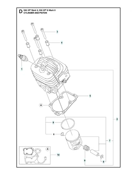 Husqvarna 550XP Mark II - Cylinder Cover