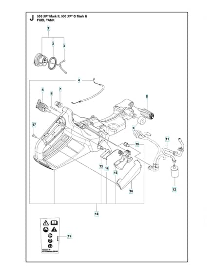 Husqvarna 550XP Mark II - Fuel Tank
