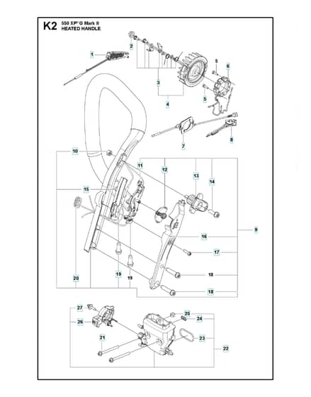 Husqvarna 550XP Mark II - Handles Heated