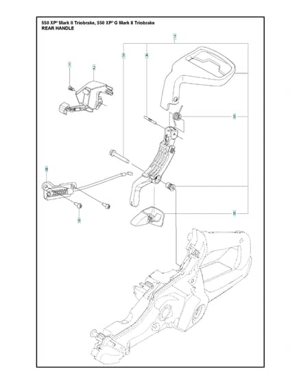 Husqvarna 550XP Mark II Trio-Brake - Rear Handle