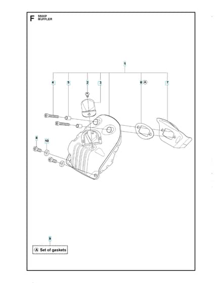 Husqvarna 550XP - Muffler
