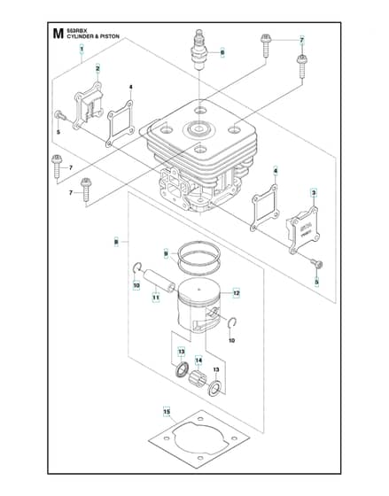Husqvarna 553RBX - 2018-Current - Cylinder Piston