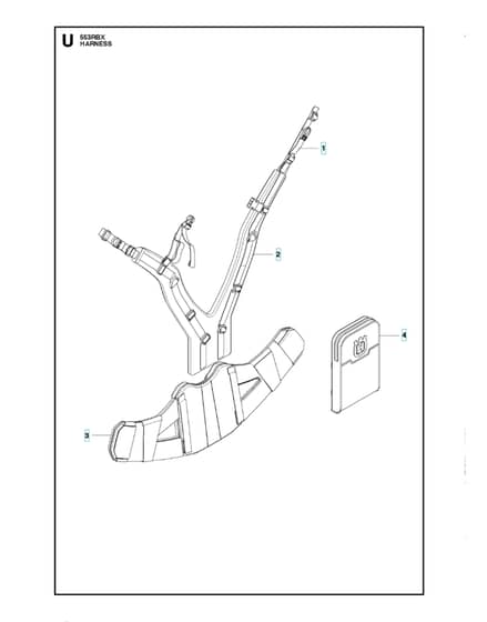 Husqvarna 553RBX - 2018-Current - Harness